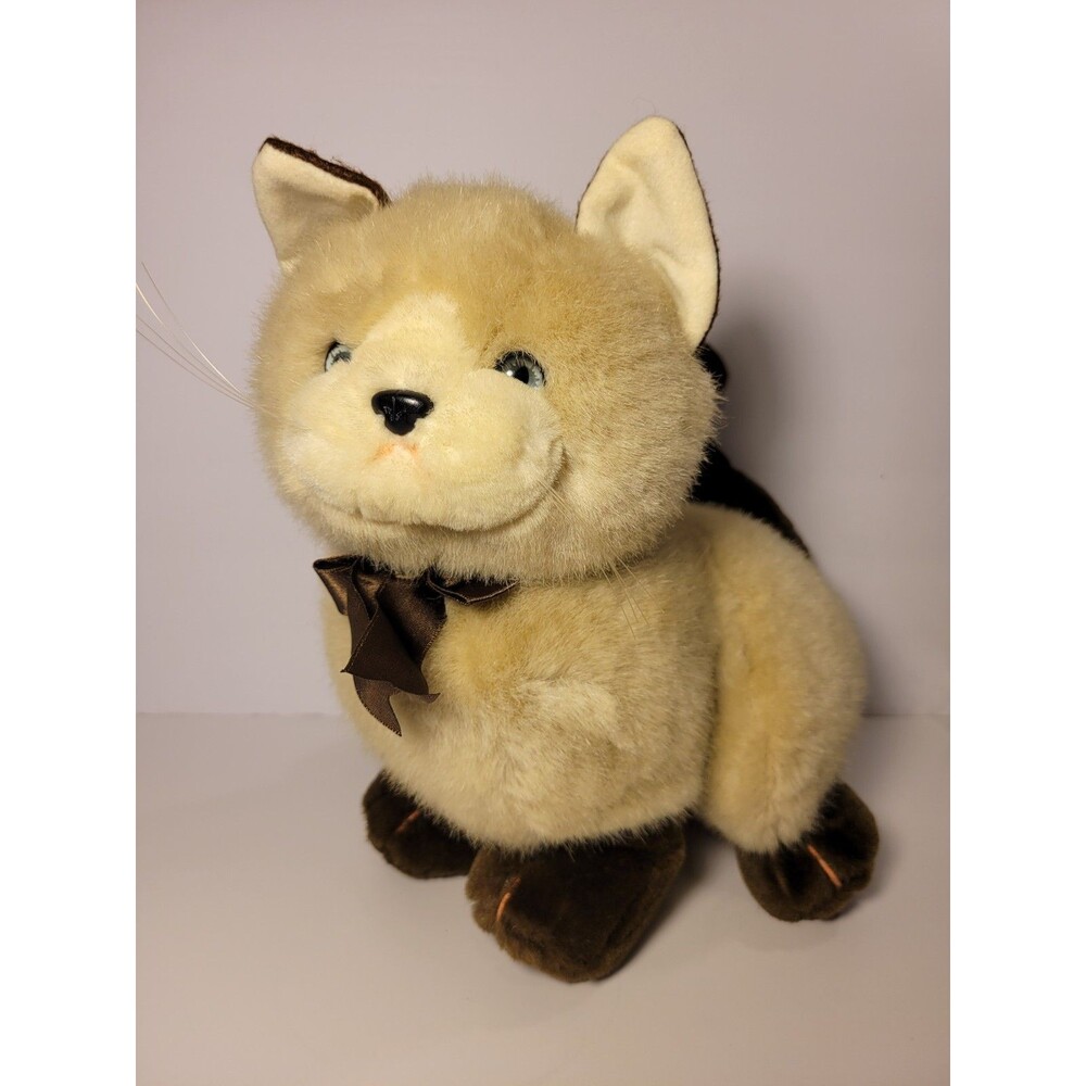 Vtg Siamese Cat Plush 12" Mervyns Playful Pals Kitty Stuffed Animal Korea Kitten
